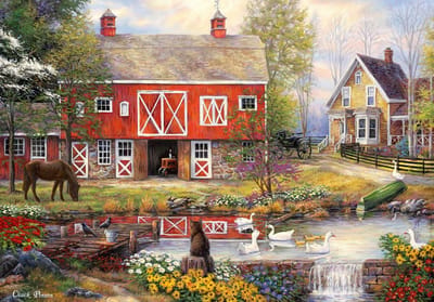 Grafika puzzel Chuck Pinson - legpuzzel Reflections On Country Living - 1000 stukjes.
