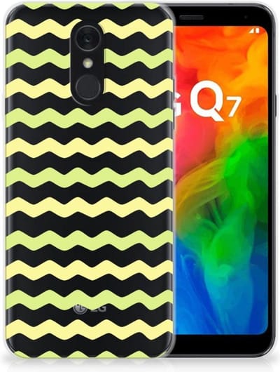 LG Q7 TPU bumper Waves Yellow