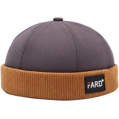 Bonnet Hip Hop Mode Chapeau de Rue Casquette Docker Sans Visière Décontractée Coton Réglable Bonnet Melon Pour Hommes Femmes gray