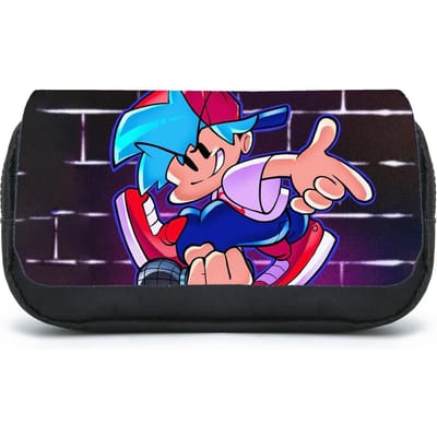 Friday Night Funkin Dubbellaags Etui 8,7 inch School Pennen Etui voor Student Grote Opbergruimte Leerlingen Potlooddoos Schoolcadeau