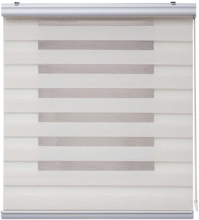 Storesdeco - Premium Duo rolgrodijn aluminium afwerking Linnen, 60x250 cm