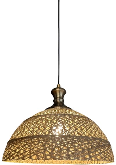 Bamyum Yimpi Hanglamp Industrieel Textiel Ø30 cm, Vintage Hanglamp, E27 Pendellamp