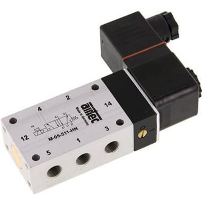 5/2 G1/8'' Magneetventiel 24V DC ATEX 3-10bar/42-140psi Airtec
