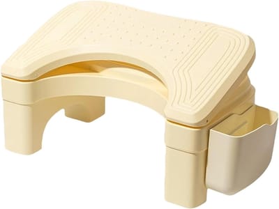 Stap kruk - Toilet trap - Stoelgang verbeteren - Met opbergvak - 24x46x17cm - Beige