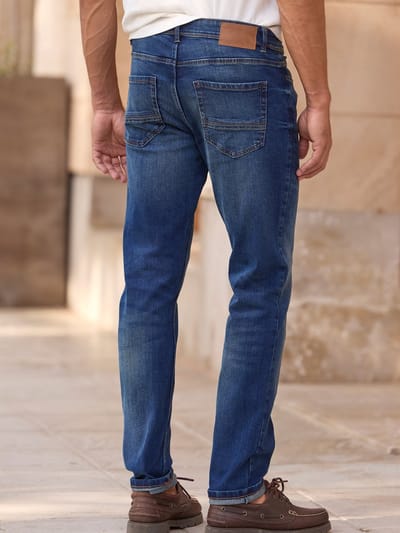 LERROS Baxter Relaxed Fit Jeans – Comfortabele stretch 5-pocket denim , Maat: W31_L34 , Kleur: SPACE BLUE MELANGE , 99% katoen, 1% elastaan
