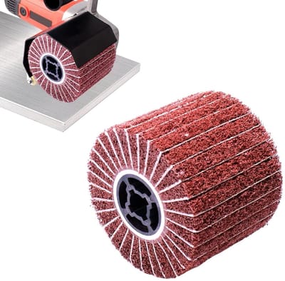 Efficiënte Schuurrolborstel voor Satineermachine, Perfect voor Hout en Metaal, Schuren en Matten met 60 Grit Schuurmof