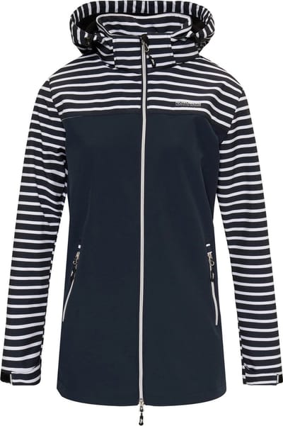 Nordberg Maddy - Softshell Outdoor Zomerjas Dames - Navy Stripe - Maat M