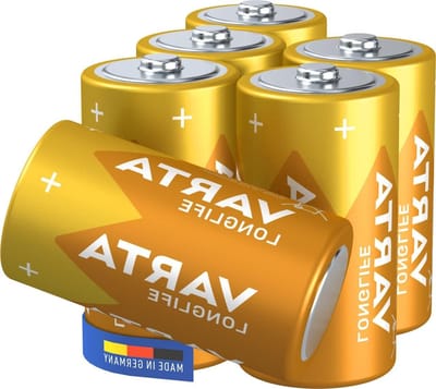 Alkaline Batterijen - C Batterijen Baby - Apparaten Voeden - Made in Germany - 6 stuks - Zwart