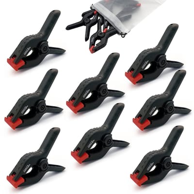 Dailygoods- Klem Heavy Duty - Plastic Klemmen - Fotostudio Klemmen - Houten Plank Klemmen - 8 Stuks - Veelzijdig Gebruik