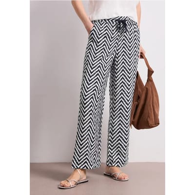 High Waist broek met wijde pijpen in Loose Fit