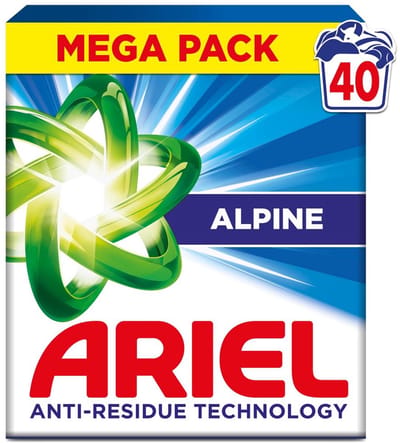 Ariel Alpine Waspoeder 2,2 kg – 40 Wasbeurten – Anti-Residu Technologie – Vlekverwijdering in 1 Wasbeurt