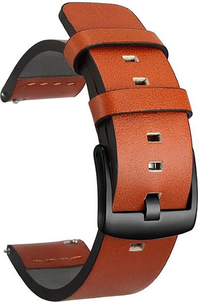 Horlogeband van Leer voor Vector Watch Luna | 22 mm | Horloge Band - Horlogebandjes | Cognac