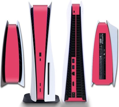 Gadgetpoint - Console Sticker Strip voor PS5, PlayStation 5 - Performance Gaming Skin - Bescherming Accessoires - Roze