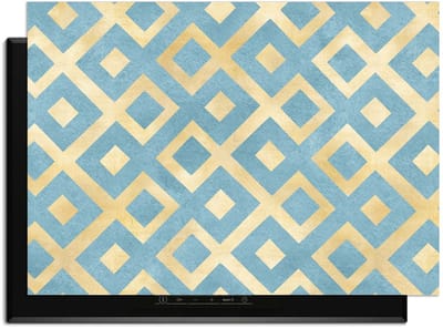 KitchenArt - Deep Diamond Grid - Inductie Beschermer - 83x51.5 cm - Kookplaat Beschermer - Luxe Afdekplaat Inductieplaat - Anti-slip & Oprolbaar - Beschermmat Inductiekookplaat