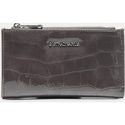 Stradivarius Basic portemonnee met coco-look  Donkergrijs OS