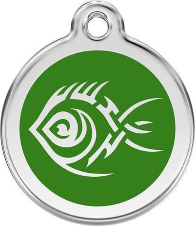 Red Dingo Kattenpenning 20 mm tribal vis groen