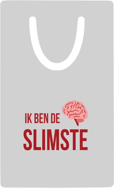 Hacebo® - Ik ben de slimste metalen boekenlegger- Zelfvertrouwen - iemand die heel slim is - quote - cadeautje voor een slim persoon - nerd - kado - cadeau - gift - geschenk - verrassing - slimme mensen Bladwijzer boekenleggers - 7.6 cm x 5cm