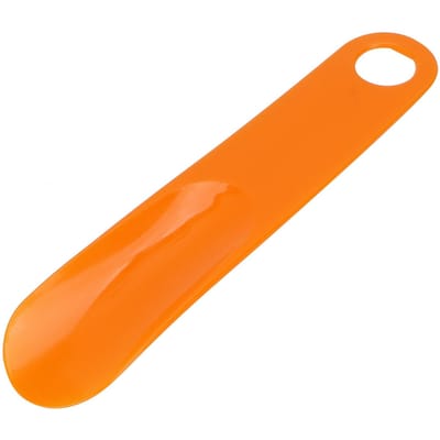 Chausse-pied Manche en Caoutchouc Portable Solide Cuillère à Chaussures Languette Voyage Aide Chaussures Bâton Orange orange