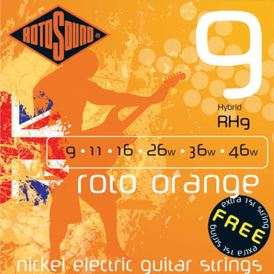 Snarenset elektrische gitaar - Rotosound RH9 - Nickel wound - 9-46 - Hybrid gauge