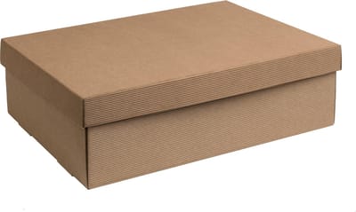 Geschenkdoos met deksel karton NATUREL 30,5x21,5x10cm (35 stuks)