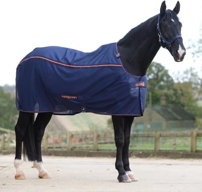 Therapie Deken - Paardendeken Herstel - Sport Herstel - Roestvrij staal weefsel - 165 cm - Navy Oranje