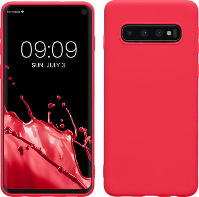 kwmobile telefoonhoesje geschikt voor Samsung Galaxy S10 - Hoesje voor smartphone - Back cover in neon roze