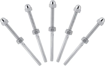 MK Stoer -Spanner eindstukken - Railing System - Roestvrijstaal - Stud 10 Pack - Geschikt voor kabel - Spanner eindstukken voor 1/8 inch kabel.