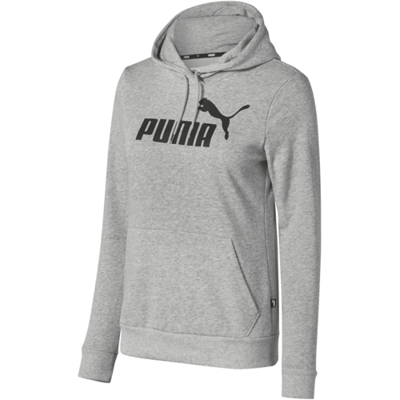 Puma Damen ESS Logo Hoodie TR 586791 Light Gray Heather-S
