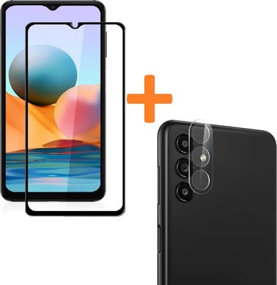 Volledige Dekking Scherm Tempered Glass Screen Protector + Camera lens Beschermer Transparant Geschikt voor: Samsung Galaxy A25 4G & 5G