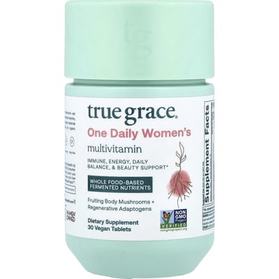 True Grace, One Daily Vrouwenmultivitamine, Vegan, 30 Tabletten