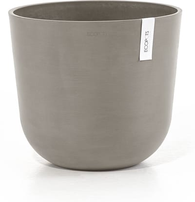 Ecopots Oslo 35 - Taupe - Ø35 x H30,5 cm - Ronde taupe bloempot