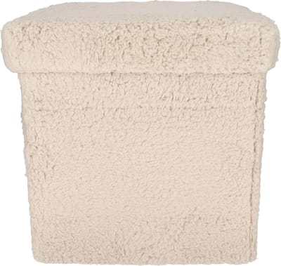 JENS Living Poef met opbergruimte - Opvouwbaar - Teddy - Taupe