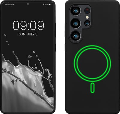 kwmobile telefoonhoesje geschikt voor Samsung Galaxy S25 Ultra - Hoesje met magneet compatibel met MagSafe - Smartphone case in zwart