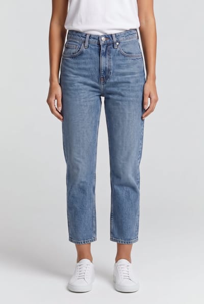 ARKET Jade Cropped Stretch Blue Maat: W29 | Straight Broeken Outlet | Dames | Blauw