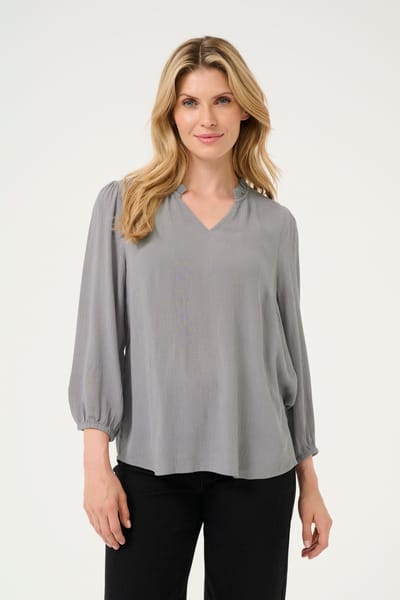 Blouse met lange mouwen Regular fit Steeple Gray grey