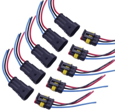 MTTproducts - Car Waterproof Electrical Connector - 5Pcs Set - 16AWG - Snelle aansluiting - Waterdicht - Geschikt voor voertuigen - Plug & Play