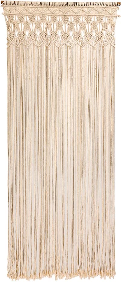 Jekra - vliegengordijn/deurgordijn - macramé - Cotton bohemien - 90x200cm