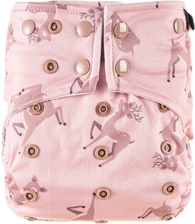 HappyBear | Pocketluier - Oh Deer | Wasbare luier | Onesize - 5kg t/m 17kg | Dubbele lekgoten - minder kans op doorlekken | Dubbele pocketopening | Inclusief bamboe booster & microvezel booster