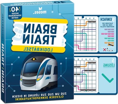 Logica Puzzel Spel - Denksport Kaarten - Hersenen Trainen - 40 Gevarieerde Opdrachten - 63.5 x 88.9 mm - Wit