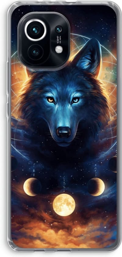 Case Company® - Hoesje geschikt voor Xiaomi Mi 11 hoesje - Wolf Dreamcatcher - Soft Cover Telefoonhoesje - Bescherming aan alle Kanten en Schermrand