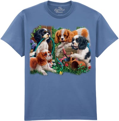 Puppies In The Garden The Coloured House T-shirt S