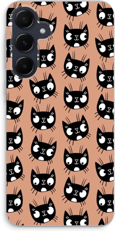 Case Company® - Hoesje geschikt voor Samsung Galaxy A55 hoesje - Kat - Soft Cover Telefoonhoesje - Bescherming aan alle Kanten en Schermrand