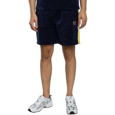 Korte Broek Sergio Tacchini Monte Velour Shorts Maritime Blue/Mango Mint