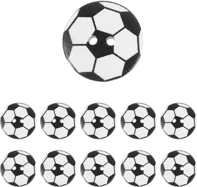 Creatief knutselen met 50 ronde houten knopen in voetballook voor breien, naaien en scrapbooking, ideaal voor DIY versieringen en handwerkprojecten