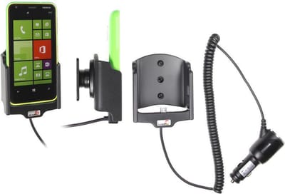 Brodit actieve houder met autolader voor Nokia Lumia 620