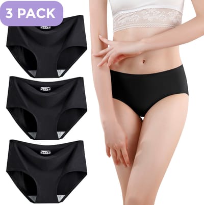 Naadloze Slip voor Dames - Naadloos ondergoed dames - Maat S - Zwart - Set van 3 - Ultrazacht - Naadloos ondergoed dames - Seamless ondergoed dames - Invisible string - Naadloze string