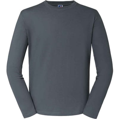 Russell Heren Klassiek T-shirt met lange mouwen (Konvooi Grijs)