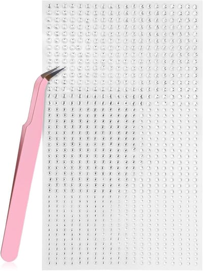 900 Stuks Zelfklevende Gezichtsjuwelen, Facetstenen voor Make-up, Inclusief Pincet en Diverse Maten voor Ogen en Lichaam