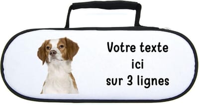 Tas voor ballen - Petanque etui - Sportieve uitstapjes - Bedrukking met pictogram - 23x9x6 cm - Zwart