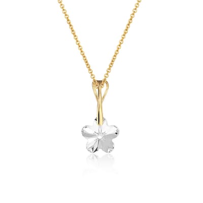 Montebello Ketting Beau BG92 - 925 Zilver Verguld - Swarovski - Ø12mm - 40cm